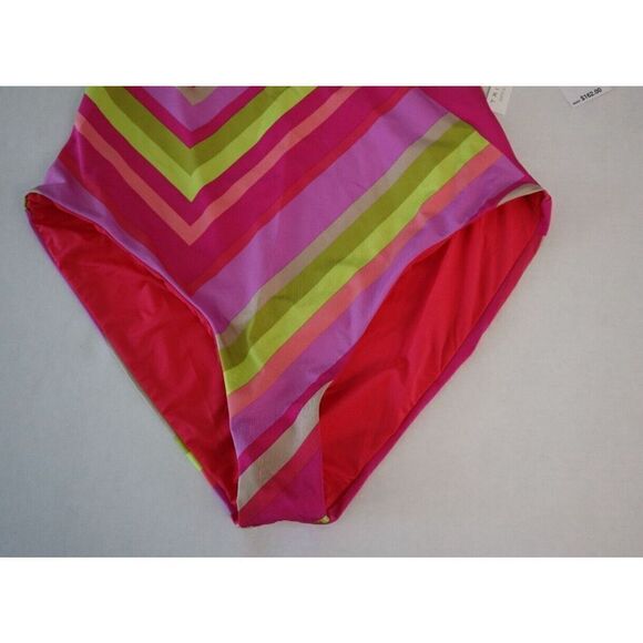 Trina Turk 3401225 Women's Sz 8 Multi Waltz Bandeau One-Piece Swimsuit $162+ - Picture 4 of 12